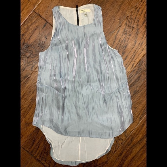 Rag & bone silk blend high low blouse - Picture 1 of 6